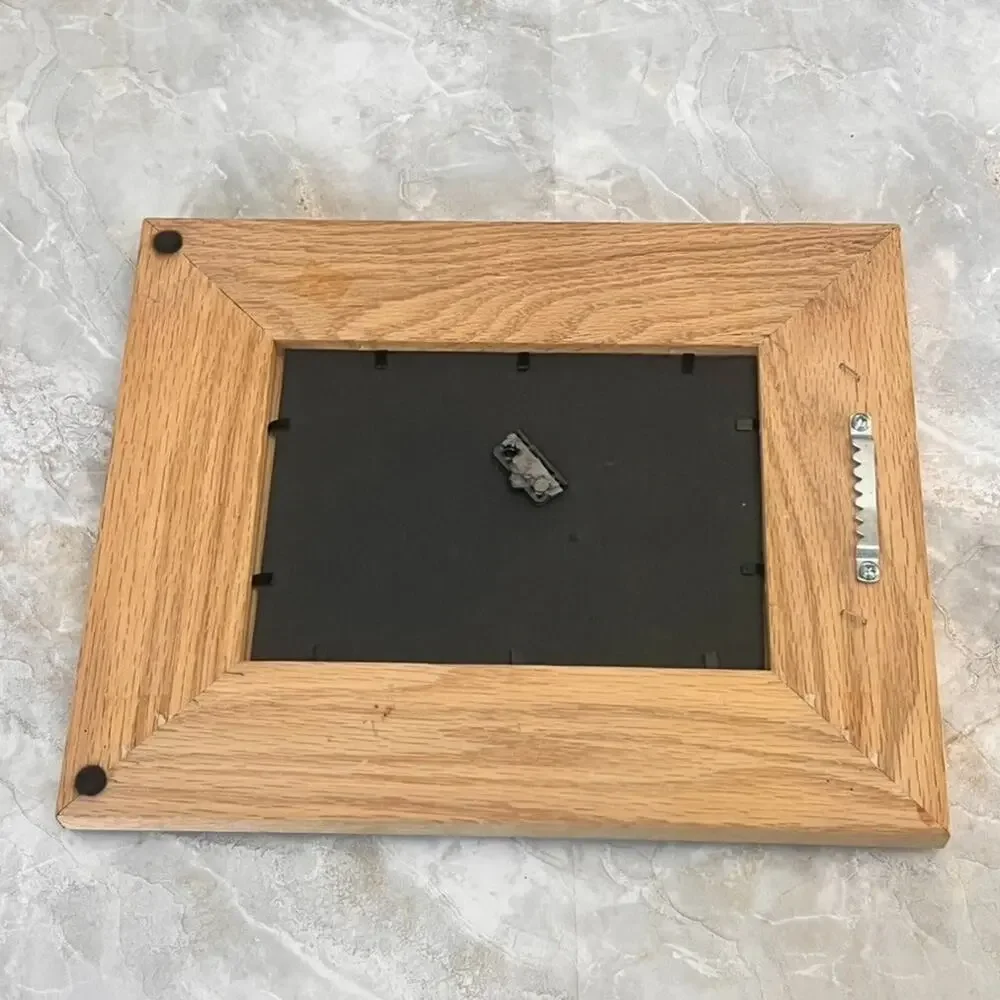 Solid Oak Small Picture Frame Natural Finish Fits 4.5